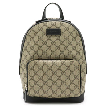 Gucci GG Supreme Small Backpack Rucksack Daypack PVC Leather Beige Black 429020