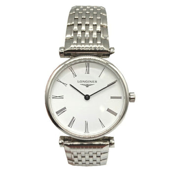 LONGINES watch Grand Classic L4.209.4 quartz ladies stainless steel SS white dial battery