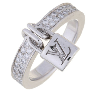 Louis Vuitton Berg Lock It # 48 Ladies Rings 750 White Gold 7.5 Silver