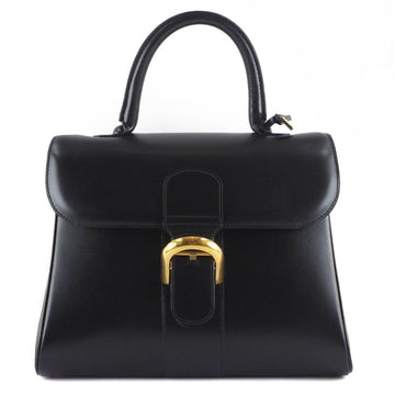 Delvaux Brillon MM One Handle Boxcalf Black Ladies Handbag