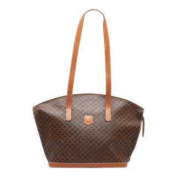 CELINE Macadam Handbag Tote Bag Brown PVC Leather Women's