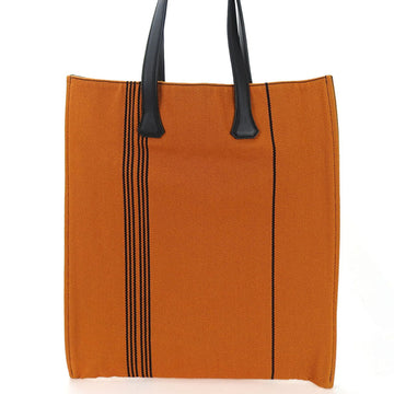 HERMES Tote Bag Potamos Cabas GM Orange Black Canvas Leather Unisex Women's Men's  bag orange black