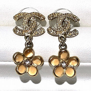 CHANEL Coco Mark Swing Flower Earrings Brand Accessories Women's
