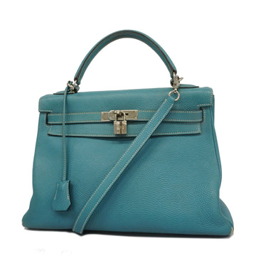 Hermes 1993 Kelly 20 Sellier Blue France Courchevel 55647