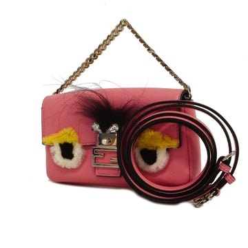 FENDIAuth  2way Bag Monster Women's Leather Bag Pink