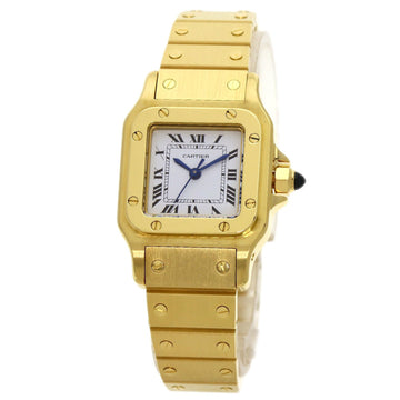 CARTIER Santos Galbe SM Manufacturer Complete Watch K18 Yellow Gold/K18YG Ladies
