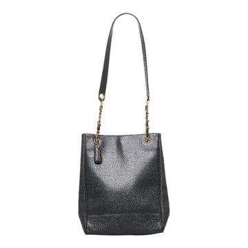CHANEL coco mark handbag tote bag black gold matte caviar skin ladies