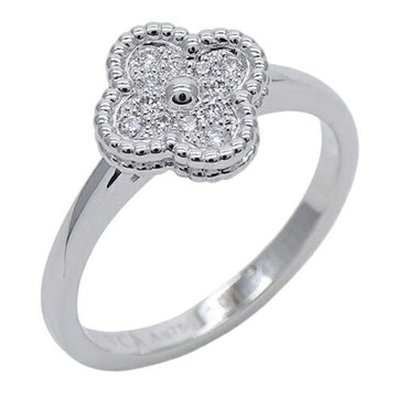 VAN CLEEF & ARPELS Sweet Alhambra Women's Ring 750WG Diamond White Gold #50 Approx. 10 VCARO85800 Polished