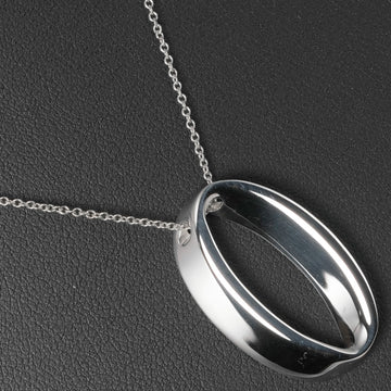 TIFFANY Necklace Open Circle Oval Silver 925 &Co. Women's