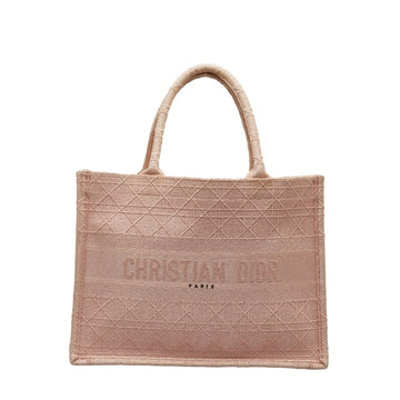 CHRISTIAN DIOR Dior Cannage Book Tote Bag Handbag Pink Canvas Women's