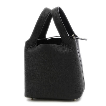 Hermes Picotin Lock PM 18 Taurillon Black Silver Hardware Handbag