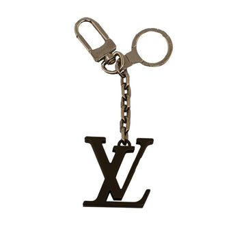 LOUIS VUITTON Portocle Initial Charm Keychain Key Ring M66841 Khaki Silver Metal Ladies
