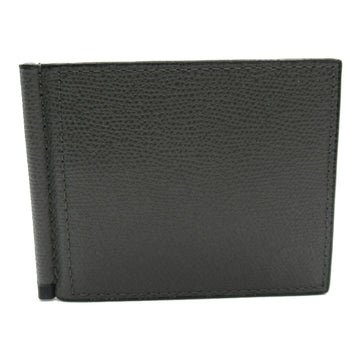 VALEXTRA Money Clip Card Case Gray leather SGSR0080028DWG99 GF