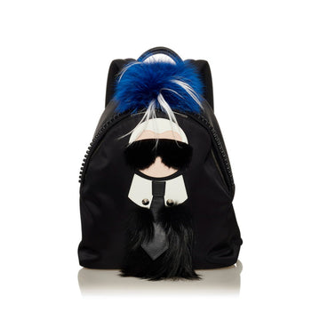 Fendi Karl Lagerfeld rucksack backpack 7VZ016 black nylon leather men FENDI