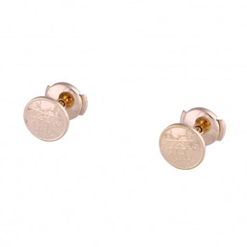 HERMES Ex Libris TPM Earrings/Earrings K18PG Pink Gold