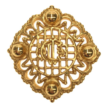 CHRISTIAN DIOR Coat of Arms Brooch Gold Women's ITJ3WBM3V13G RM1046R