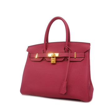 Hermes Birkin Birkin 30 AStamp Women's Togo Leather Handbag Bois De Rose