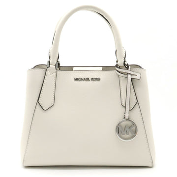 MICHAEL KORS Small Satchel Handbag Leather White 35F9SKFS1L