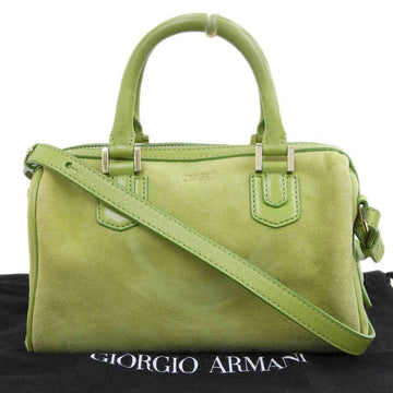 GIORGIO ARMANI 2WAY bag suede green