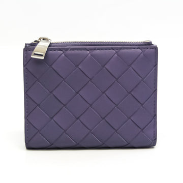 Bottega Veneta 608059 Women's Lambskin Wallet (bi-fold) Purple