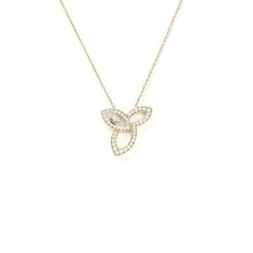 HARRY WINSTON Lily Cluster K18YG Yellow Gold Necklace