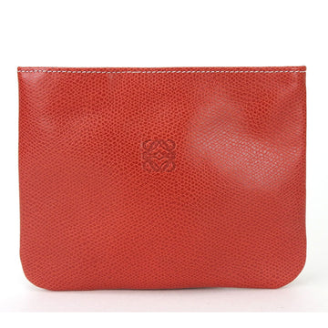 LOEWE pouch leather anagram red ladies accessories