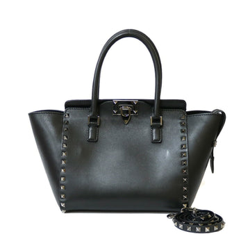 VALENTINO Shoulder Bag Handbag Black Women's Leather