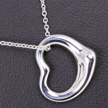 TIFFANY&Co.  Open Heart Necklace Elsa Peretti Silver 925 Women's