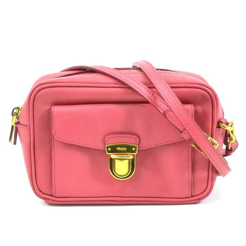 PRADA Crossbody Shoulder Bag Leather Pink Ladies