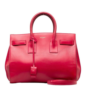 SAINT LAURENT Sac de Jour Handbag Shoulder Bag 324823 Pink Leather Women's