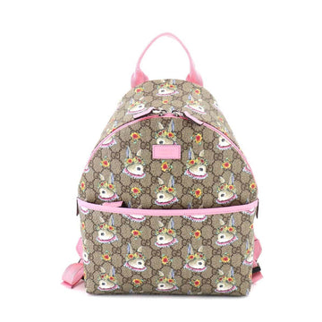 Gucci Children's GG Supreme Backpack Rucksack Leather Beige Brown Pink 271327 Childrens