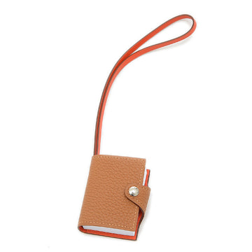 HERMES Ulysse Nano Verso Charm with Sticky Note Gold/Capucines Z Engraved