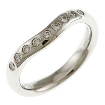 TIFFANY&Co. Curved Band Ring No. 5.5 Pt950 Platinum Diamond Women's