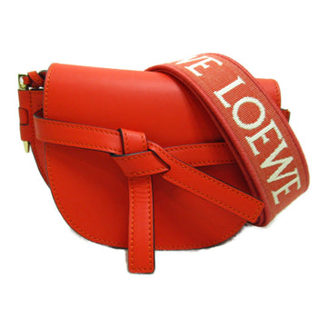 LOEWE Mini Gate Dual Shoulder Bag Orange leather A650N46X135557