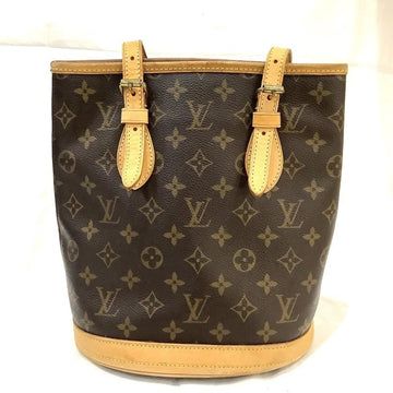 Louis Vuitton Petit Bucket Monogram M42238 FL1014 Tote Bag No Pouch Inside Solid