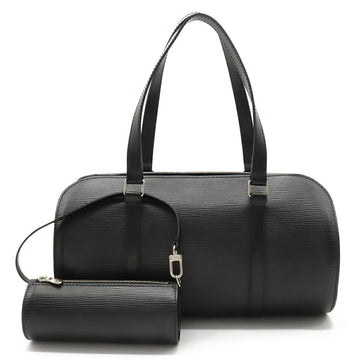 LOUIS VUITTON Epi Souflot Handbag Shoulder Bag Leather Noir Black M52222