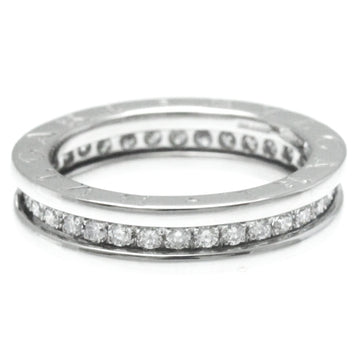 BVLGARI B.zero1 White Gold [18K] Fashion Diamond Band Ring Silver