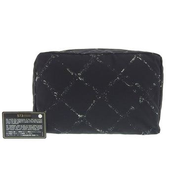 Chanel Old Travel Line Pouch Nylon Black with Seal 5 Series