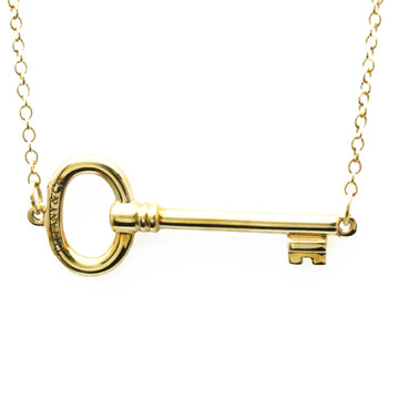 TIFFANYPolished  Oval Key Necklace 18K Yellow Gold YG Pendant BF561650