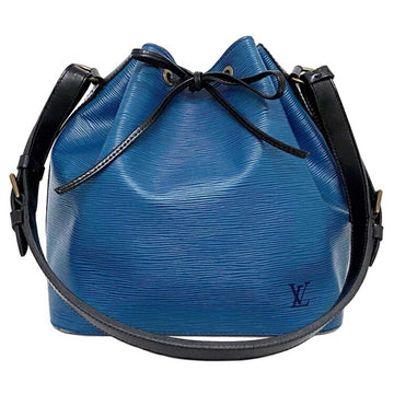 Petit Noe Blue Black Toledo Noir Epi M44152 Shoulder Bag Leather AR1923 LOUIS VUITTON Bicolor Ladies Type