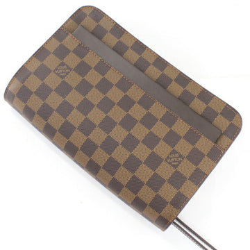 LOUIS VUITTON Bag Saint Second Men's Damier Brown Leather with Handle N51993 Pouch  Clutch