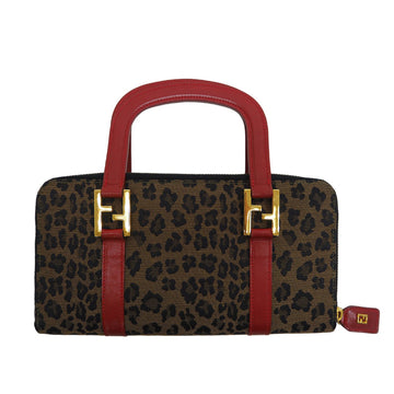 Fendi Leopard Travel Bag Brown