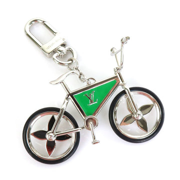 LOUIS VUITTON Charm Keychain Bijou Sac Bike Metal Silver x Green Unisex M77148