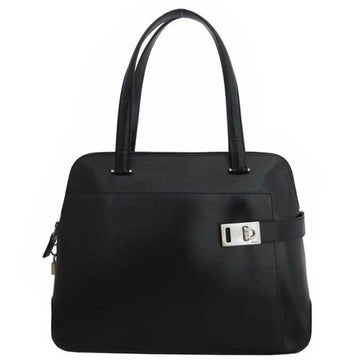 Salvatore Ferragamo Bag Gancio Black Leather Handbag Shoulder Ladies