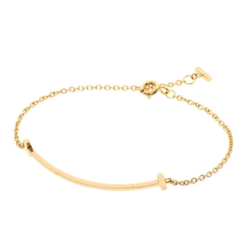 TIFFANY T Smile Small Bracelet K18 Pink Gold Women's &Co.