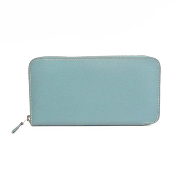 HERMES Azap Long Women's Epsom Leather Long Wallet [bi-fold] Blue