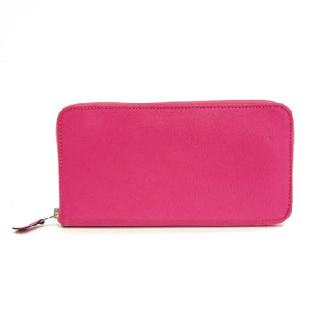 HERMES Azap Long Women's Chevre Leather Long Wallet [bi-fold] Pink