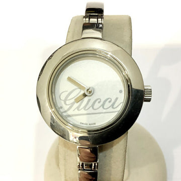 GUCCI [] YA105544/105 white x silver ladies quartz watch
