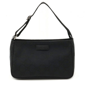 Gucci GG Canvas Handbag Multi Pouch Leather Black 106644