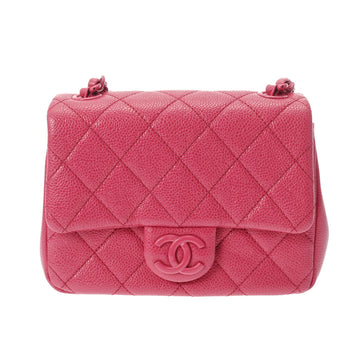 CHANEL Matelasse Chain Shoulder Pink AS1784 Women's Caviar Skin Bag Back